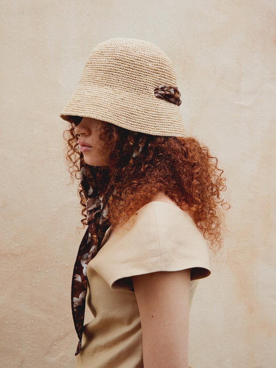 Maison N.H.Paris×TRESSE raffia hat in BRNtile – TRESSE公式サイト