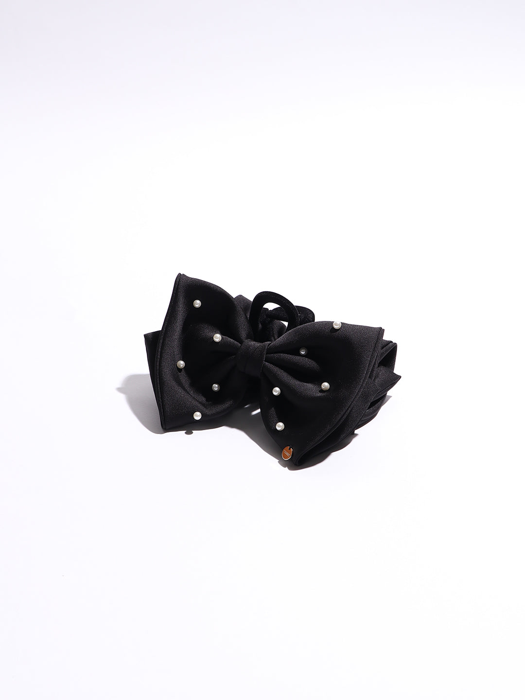 Ruban big Clip  in satin-Pearl