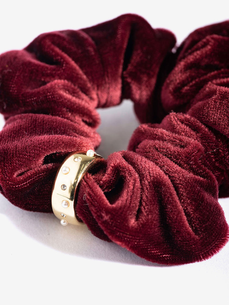 BRIGITTE ChouChou accessories in RED/GOLD pearl
