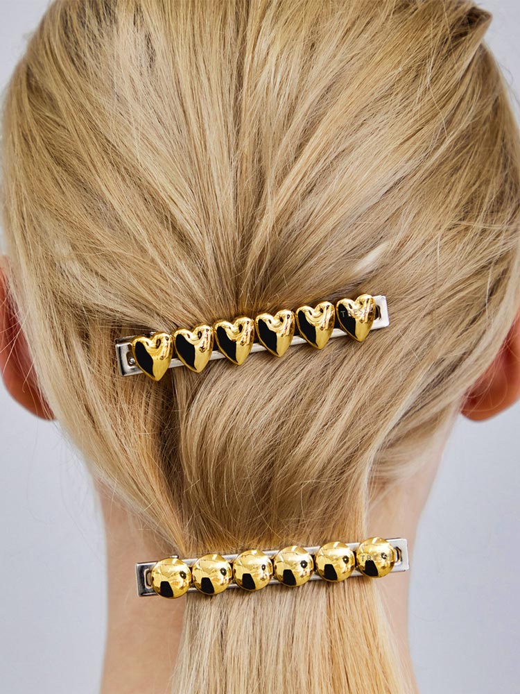 LOUISE Hair Pin Circle in Gold