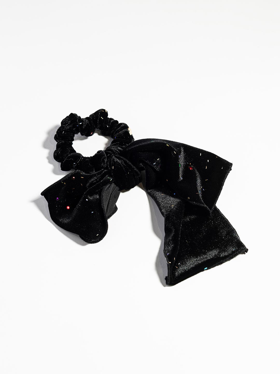 Sparkly velour ribbon chouchou in Black – TRESSE公式サイト