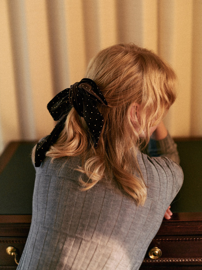 BRIGITTE dot ribbon chouchou in BRN×GLD – TRESSE公式サイト