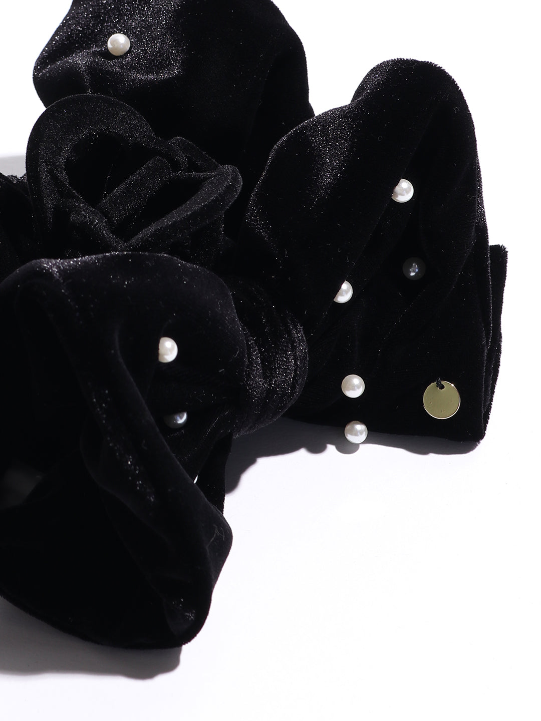Ruban big Clip  in velourPearl