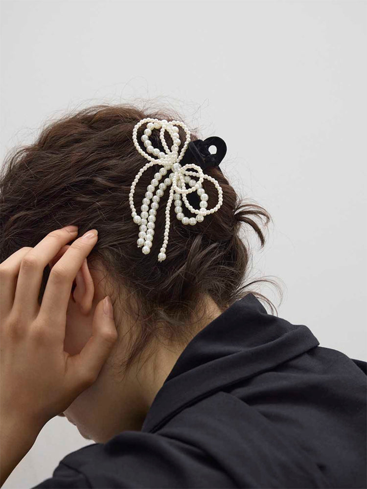 Ruban pearl Clip  in Off