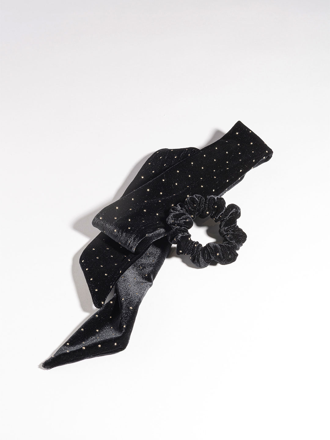 BRIGITTE dot ribbon chouchou in BK×GLD