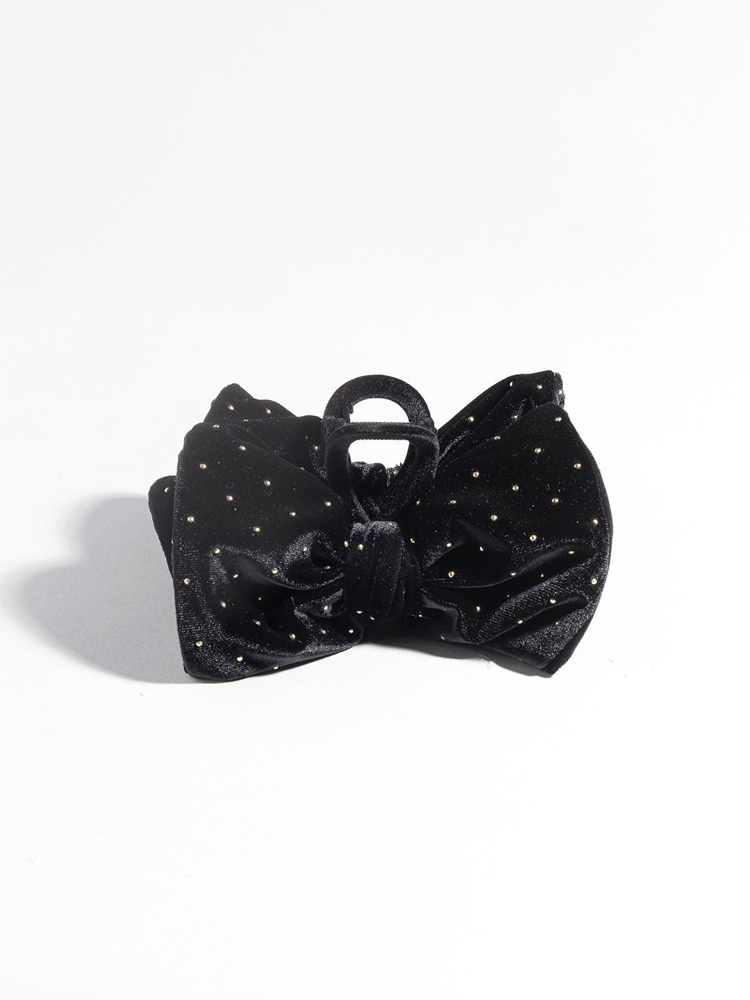 BRIGITTE dot ribbon clip in BK×GLD