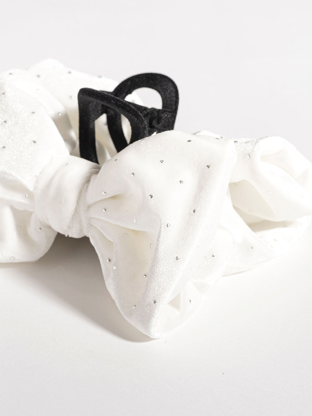 BRIGITTE dot ribbon clip in OFF×SLV