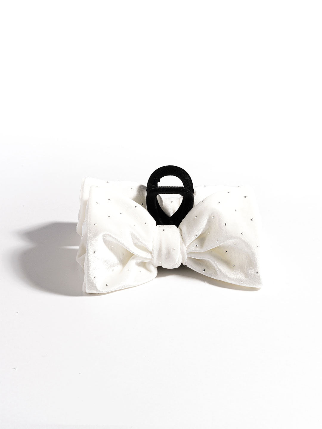 BRIGITTE dot ribbon clip in OFF×SLV