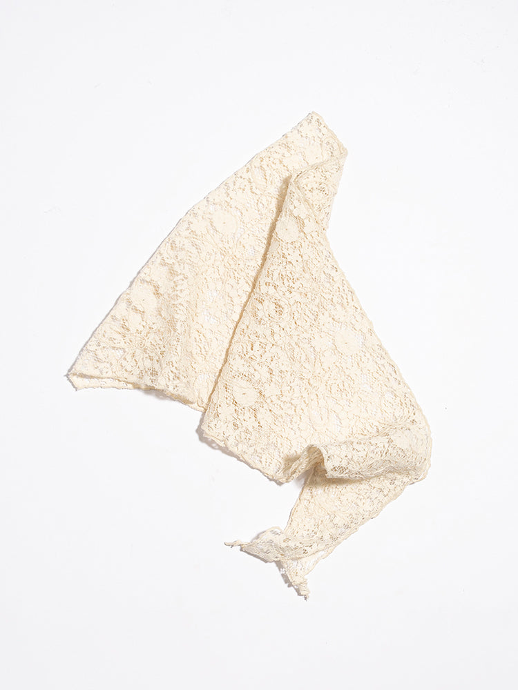 Flower Lace Scarf in Off
