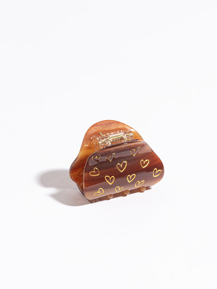 beans handwritten heart clip in Brown