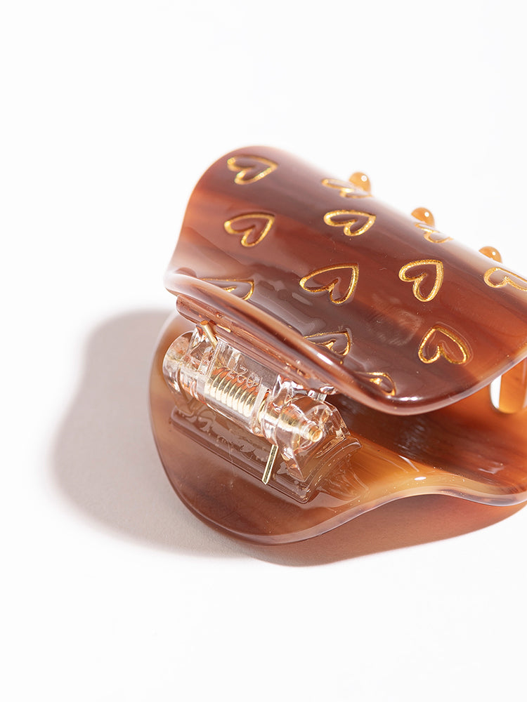beans handwritten heart clip in Brown