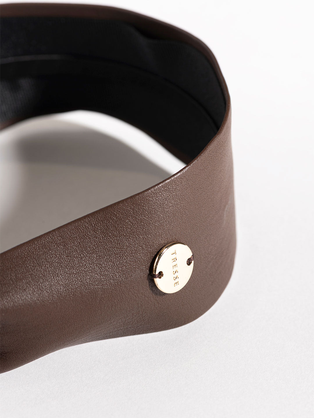 wide lether serre-tete in Brown